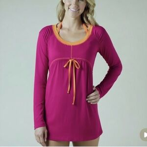 prAna Felicity Top Coverup UPF 30+ Berry Color XS NEW W/ TAGS